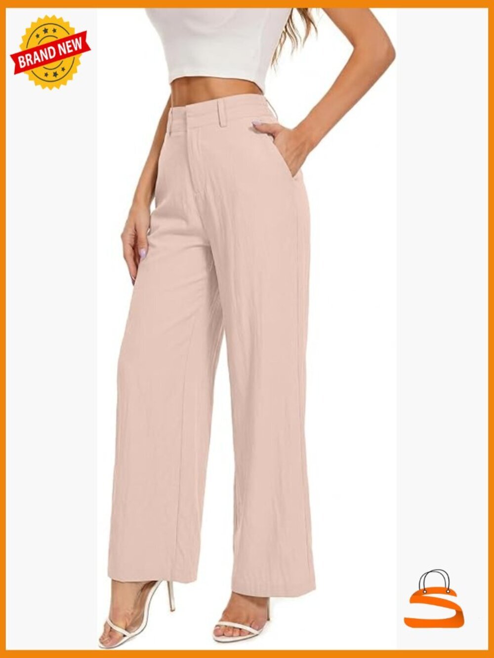 High Waisted Wide Leg Palazzo Pants with Pockets